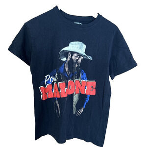 Post Malone Cowboy Tour Tshirt Small Black Distressed Concert Stadium Posty Co